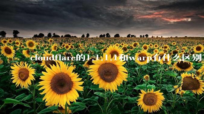 cloudflare的1.1.1.1和warp有什么区别？